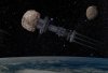 Die Monde des terraformierten Mars, Deimos und Phobos, erhalten Verstärkung. Riesige Spezialtransporter bugsieren Asteroiden in den Marsorbit. Als Korrekturtriebwerke dienen angeflanschte Lagerboxen.
