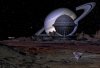 Auf dem Saturnmond Tethys hat sich ein Modulbasis-Konglomerat mit einem Kugelraumer der Heimatschutzflotte niedergelassen.