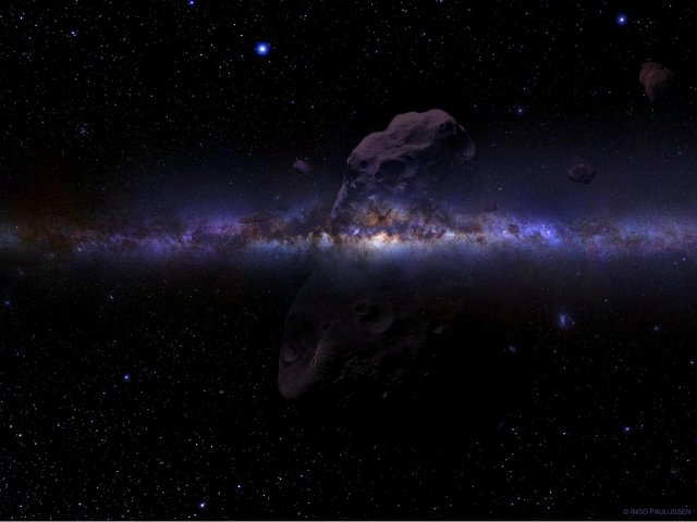 Kollision massiger Asteroiden.