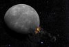 20 km großer Asteroid schlägt auf dem Planeten Merkur ein.