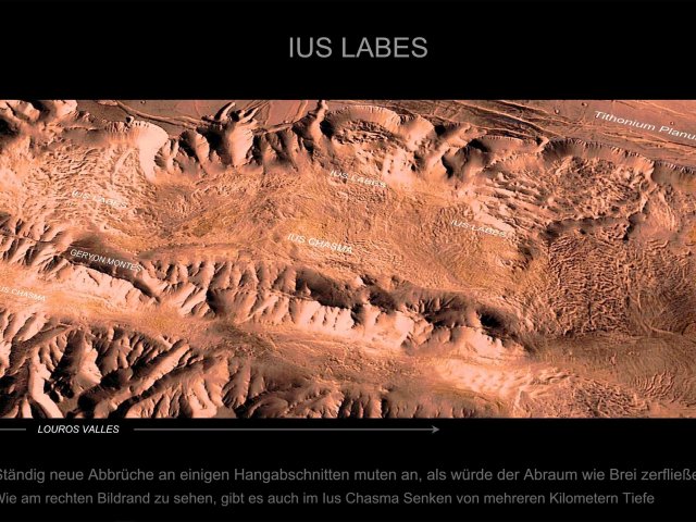 Die Ius Labes im Ius Chasma der Valles Marineris sind in meinen Romanen der Ort einer Katastrophe. Eine Versorgungsbasis findet dort ihr Ende.