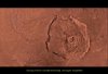 Der Olympus Mons mal in realistischer Beleuchtung, schattenberichtigt, homogen eingefärbt. Findet nähere Erwähnung in meinen Romanen. 27 km hoch, Durchmesser 600 km.